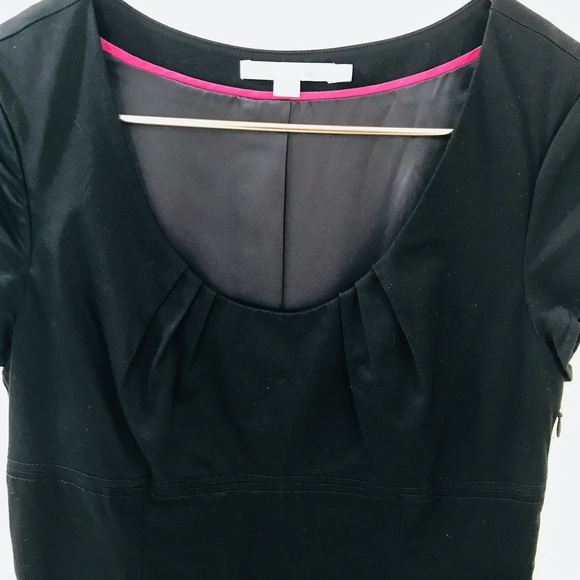 BODEN {6} Shift Dress Black Cotton Knee Length Cap Sleeve Gray Circles - Picture 4 of 9